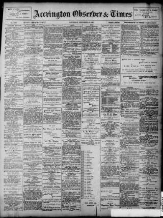 cover page of Accrington Observer and Times published on December 25, 1897