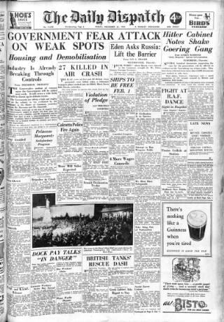 cover page of Daily Dispatch (Manchester) published on November 23, 1945