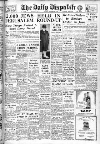 cover page of Daily Dispatch (Manchester) published on December 29, 1945