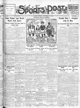 cover page of Sports Post (Leeds) published on December 19, 1925