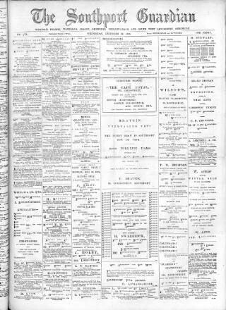 cover page of Southport Guardian published on December 25, 1901