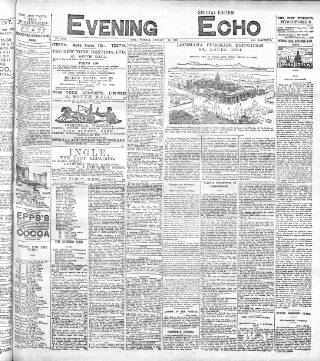 cover page of Evening Echo (Cork) published on January 26, 1904