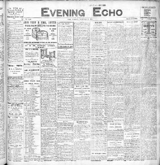 cover page of Evening Echo (Cork) published on November 23, 1909