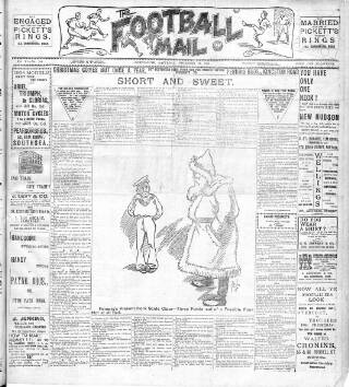 cover page of Football Mail (Portsmouth) published on December 26, 1903