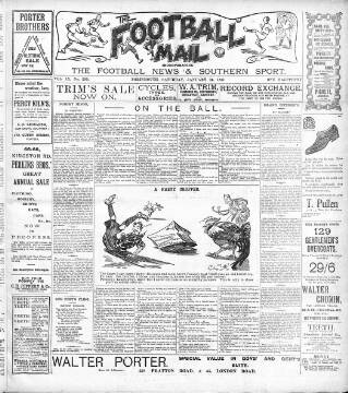 cover page of Football Mail (Portsmouth) published on January 26, 1907