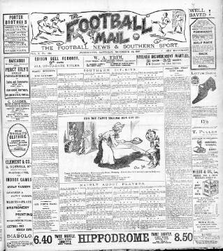 cover page of Football Mail (Portsmouth) published on November 23, 1907