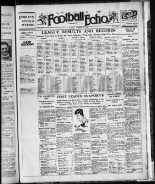 cover page of Football Echo (Sunderland) published on November 23, 1929