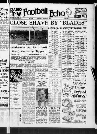 cover page of Football Echo (Sunderland) published on December 10, 1955