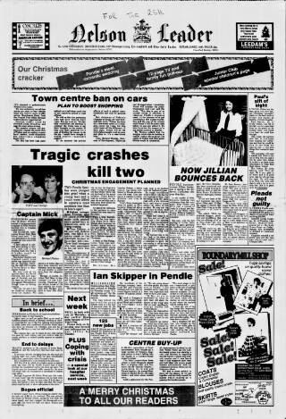 cover page of Nelson Leader published on December 25, 1987