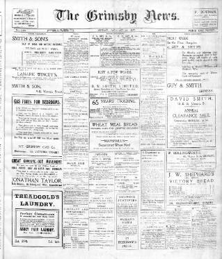 cover page of Grimsby News published on January 26, 1917