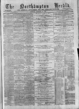 cover page of Northampton Herald published on November 23, 1889