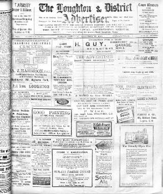 cover page of Loughton and District Advertiser published on December 25, 1926