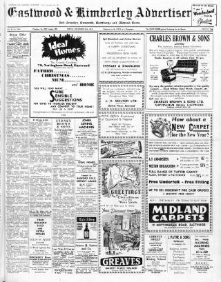 cover page of Eastwood & Kimberley Advertiser published on December 25, 1964