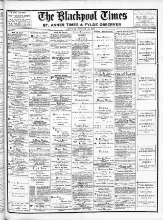 cover page of Blackpool Times published on January 26, 1901