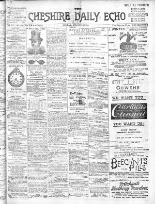 cover page of Cheshire Daily Echo published on January 26, 1903