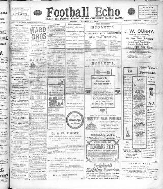 cover page of Cheshire Daily Echo published on December 31, 1904