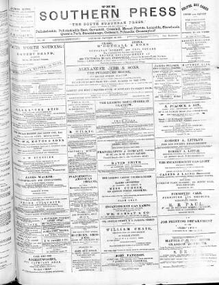 cover page of Southern Press (Glasgow) published on January 26, 1895