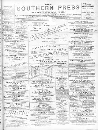 cover page of Southern Press (Glasgow) published on November 23, 1895