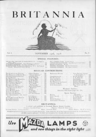 cover page of Britannia and Eve published on November 23, 1928