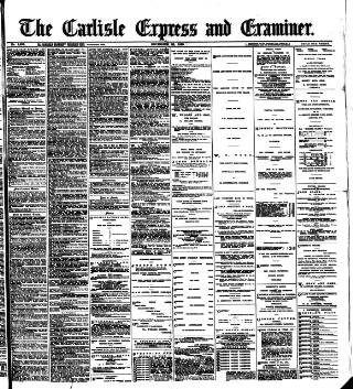 cover page of Carlisle Express and Examiner published on November 23, 1895