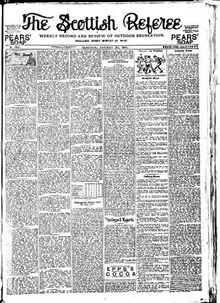 cover page of Scottish Referee published on January 26, 1891