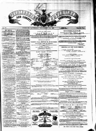 cover page of Peeblesshire Advertiser published on December 25, 1880