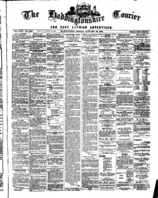 cover page of Haddingtonshire Courier published on January 26, 1883