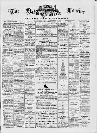 cover page of Haddingtonshire Courier published on December 2, 1892