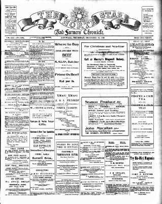 cover page of North Star and Farmers' Chronicle published on December 25, 1913