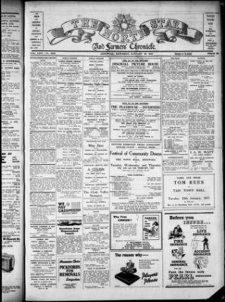 cover page of North Star and Farmers' Chronicle published on January 26, 1957