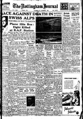 cover page of Nottingham Journal published on November 23, 1946