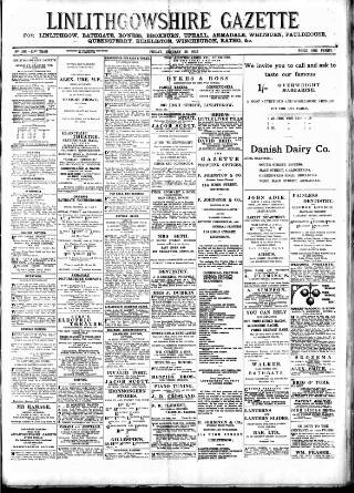 cover page of Linlithgowshire Gazette published on January 26, 1912