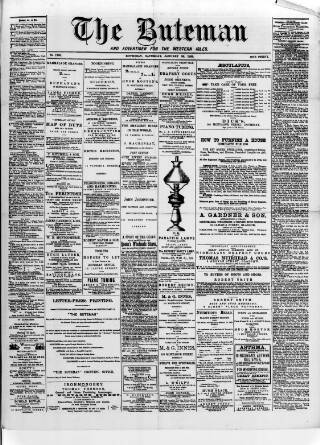 cover page of Buteman published on January 26, 1889