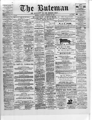 cover page of Buteman published on November 23, 1889