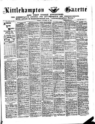 cover page of Littlehampton Gazette published on November 23, 1923