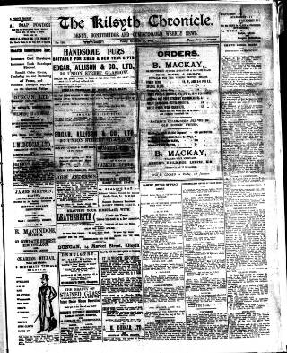 cover page of Kilsyth Chronicle published on December 25, 1914