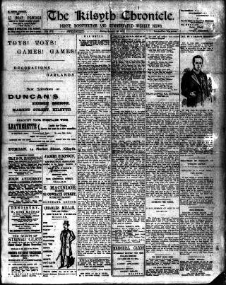 cover page of Kilsyth Chronicle published on January 26, 1917