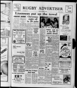 cover page of Rugby Advertiser published on November 23, 1965