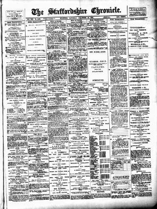 cover page of Staffordshire Chronicle published on December 12, 1896