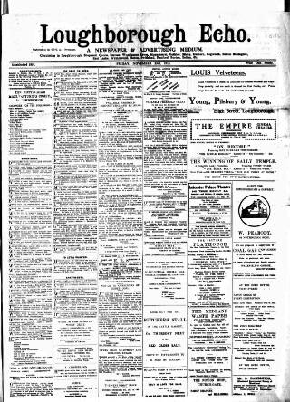 cover page of Loughborough Echo published on November 23, 1917