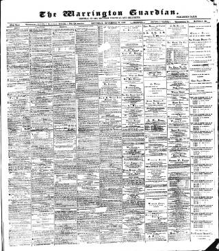 cover page of Warrington Guardian published on November 23, 1889