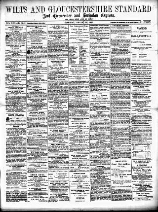 cover page of Wilts and Gloucestershire Standard published on January 26, 1907