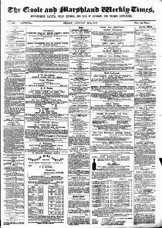 cover page of Goole Times published on January 26, 1877