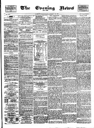 cover page of Glasgow Evening Post published on January 26, 1887