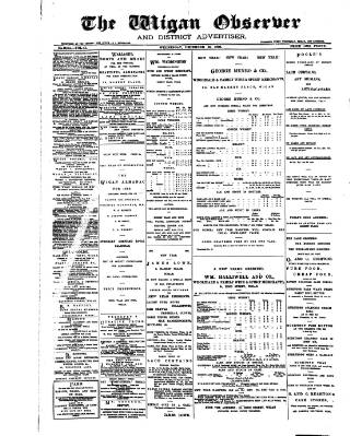 cover page of Wigan Observer and District Advertiser published on December 25, 1895