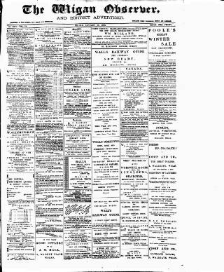 cover page of Wigan Observer and District Advertiser published on January 26, 1906