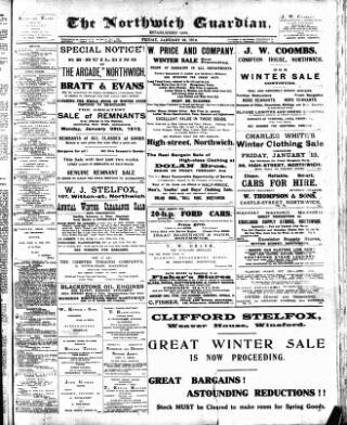 cover page of Northwich Guardian published on January 26, 1912