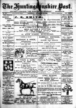 cover page of Hunts Post published on November 13, 1897