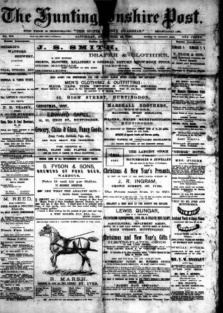 cover page of Hunts Post published on December 25, 1897