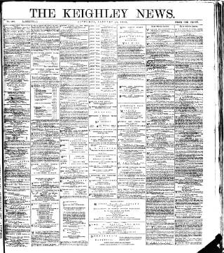 cover page of Keighley News published on January 26, 1889